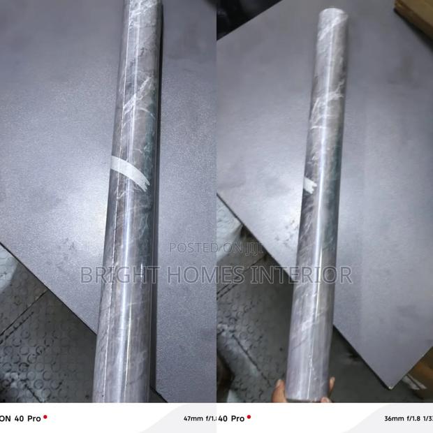 Plain Grey Marble Unique Contact Paper