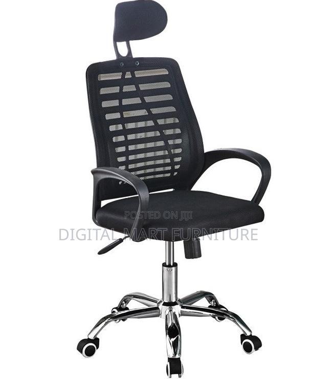 Black Soft Seat Chair With Headrest - thumbnail 6