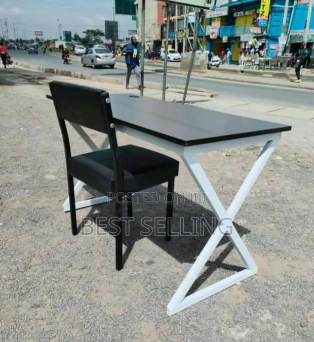 Metallic Stand Table and Chair