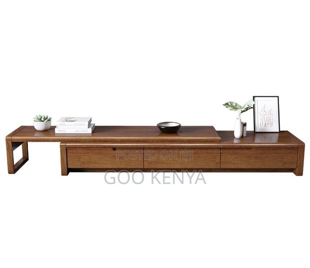 Home Tv Cabinet Set; Extendable Living Room Tv Console With Table Set - thumbnail 2