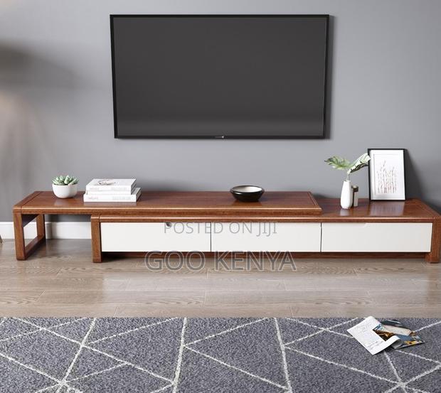 Home Tv Cabinet Set; Extendable Living Room Tv Console With Table Set - thumbnail 3