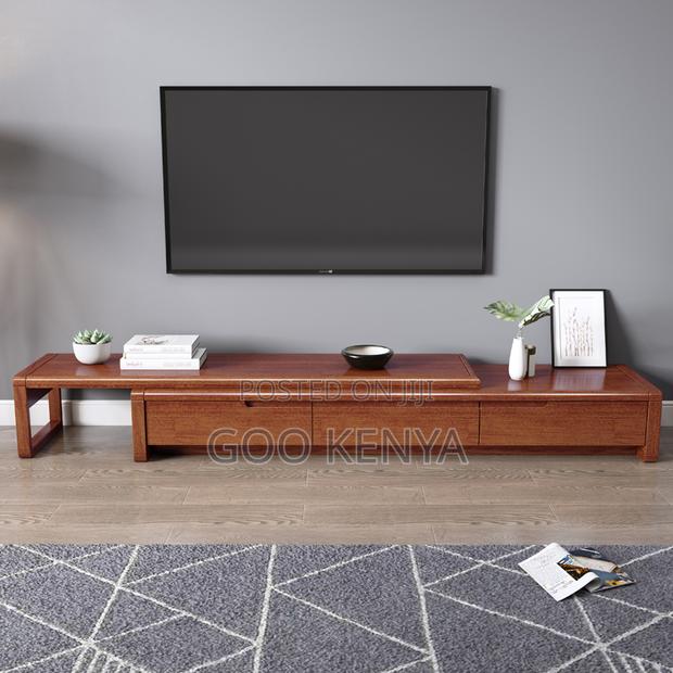 Home Tv Cabinet Set; Extendable Living Room Tv Console With Table Set - thumbnail 4