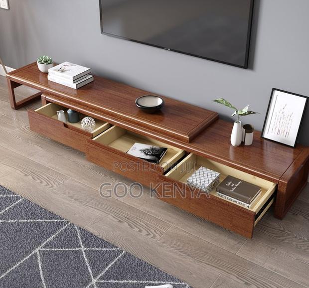 Home Tv Cabinet Set; Extendable Living Room Tv Console With Table Set - thumbnail 5