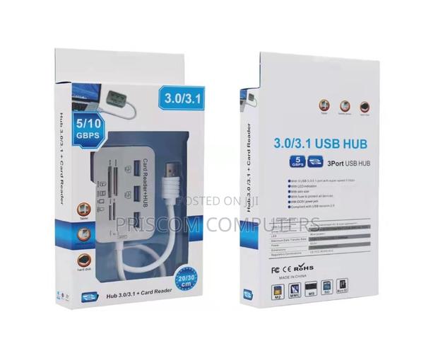 Usb 3.0/3.1 Hub With Card Reader 5/10 GBPS - main view