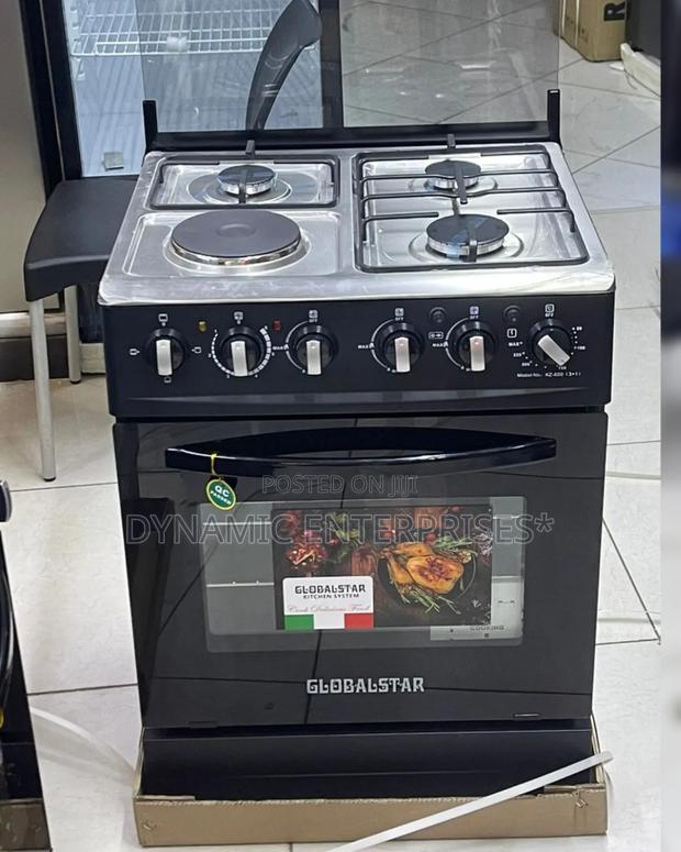 Black 60*60 Globalstar Jet 3+1 Standing Cooker With Electric Oven