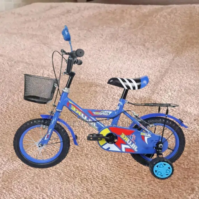 12 Inch Kids Bike Sturdy Frame Fun Safe Cartoon Design Training Wheels