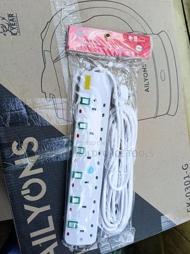 6way Quality Surge Protector 10m Extension - main view