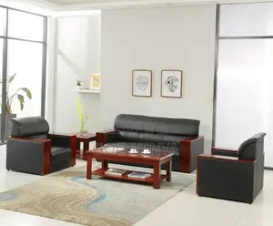 Office Sofa;5-Seat Commercial Office Sofa Collection With Coffee Table