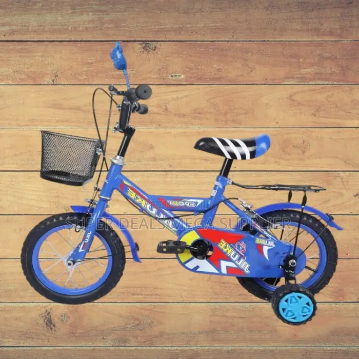 12 Inch Children Bike Colorful Design Fun Safe Cartoon Bike Basket