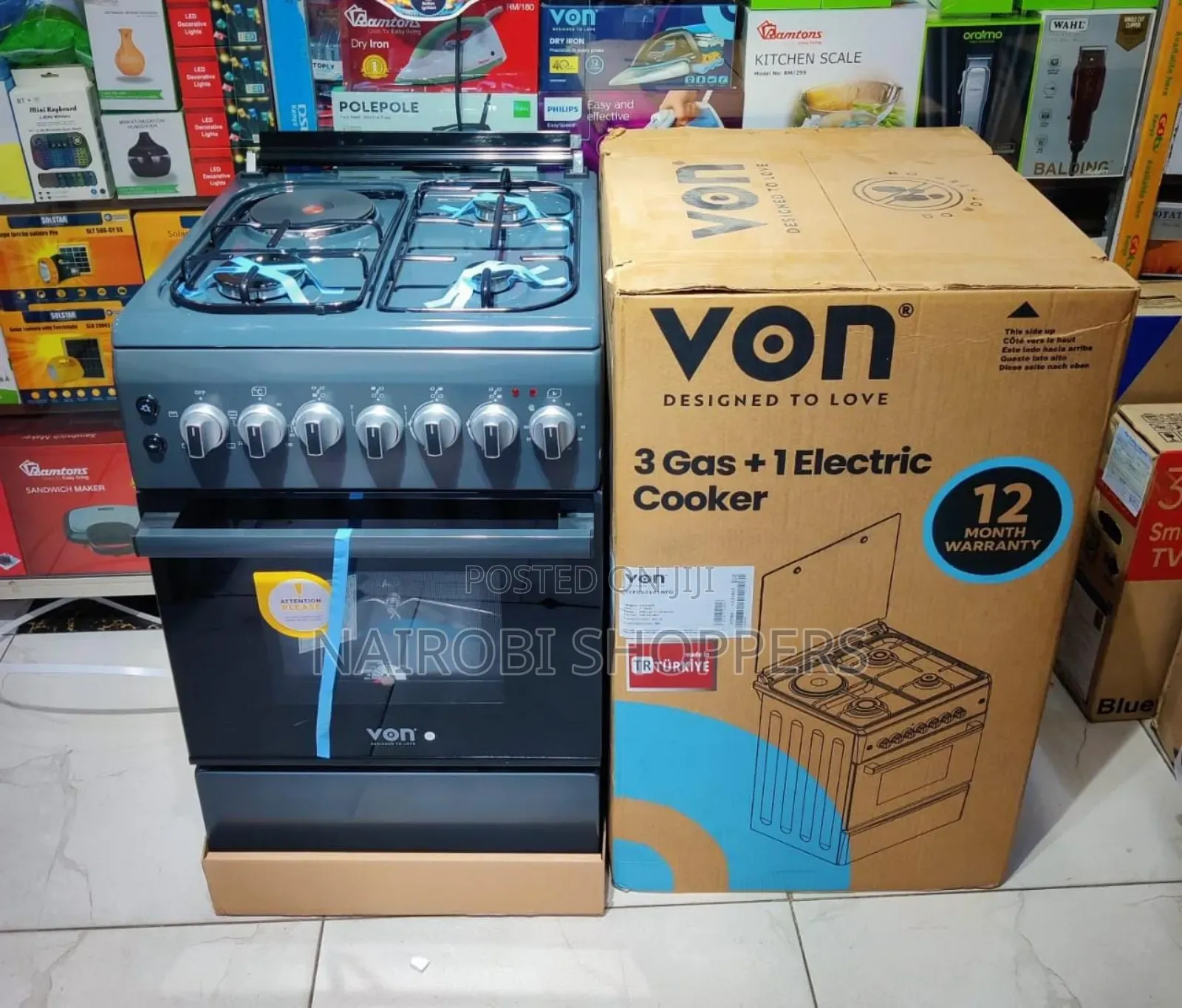 Gas Cooker 3+1 Von Cooker