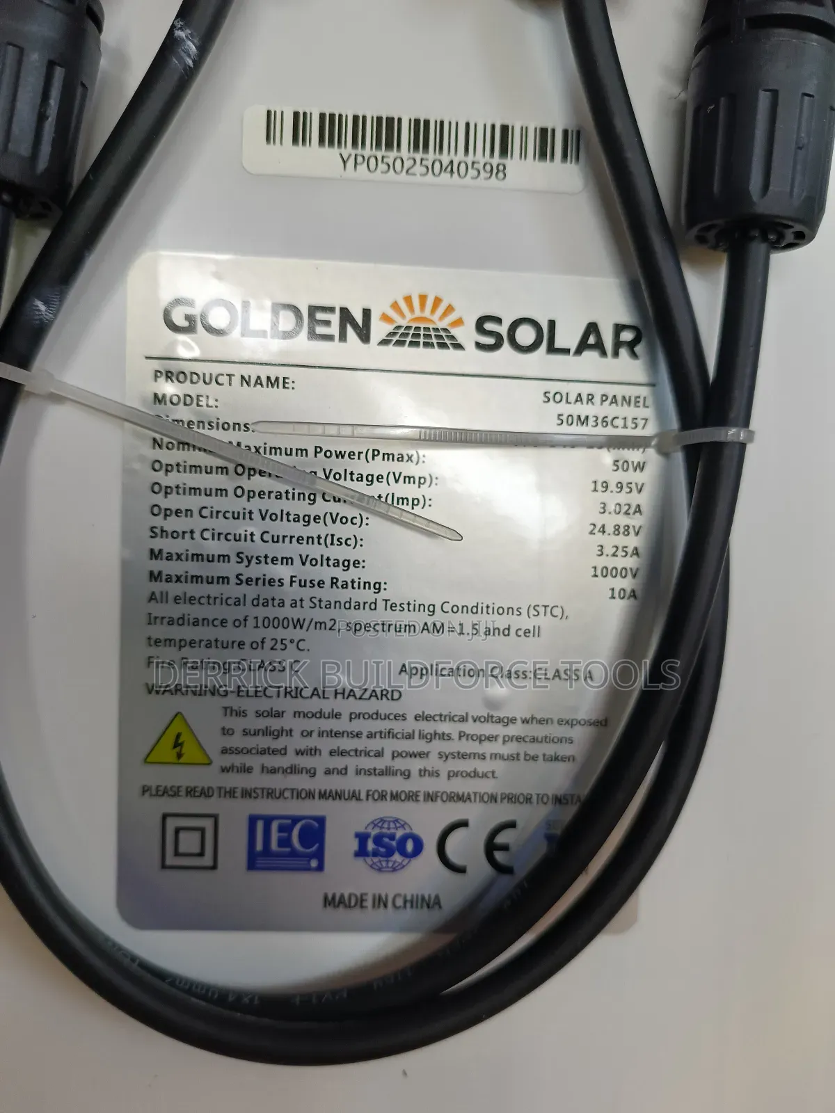 50w Golden Solar Panel