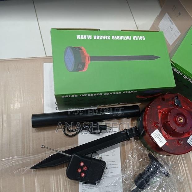 Solar-Powered Motion Sensor Alarm With Ir Remote 360-Degree - main view