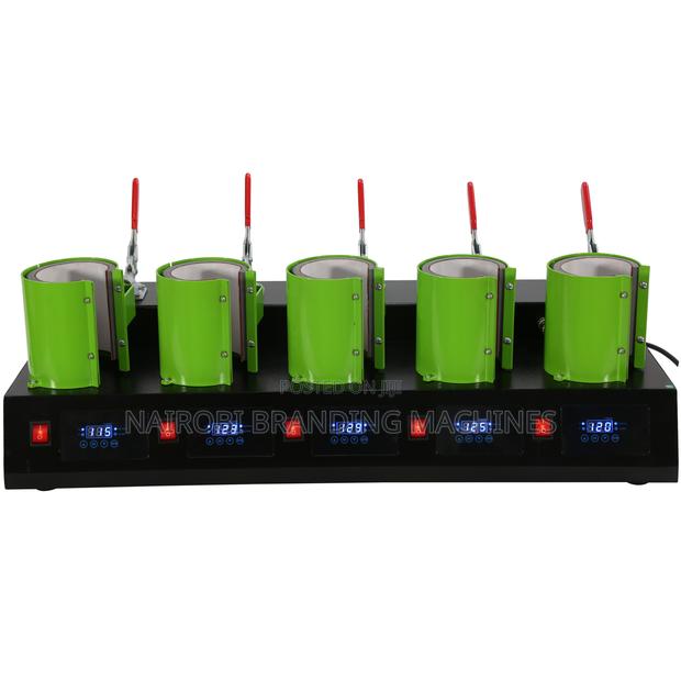 Digital 5 Stations Ceramic Mug Cup Sublimation Heat Press
