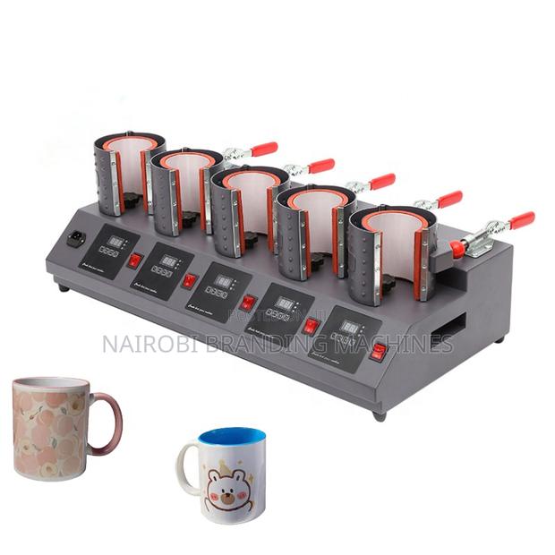 Efficient Five Stations 15oz Mug Press Machine Sublimation Heat Press