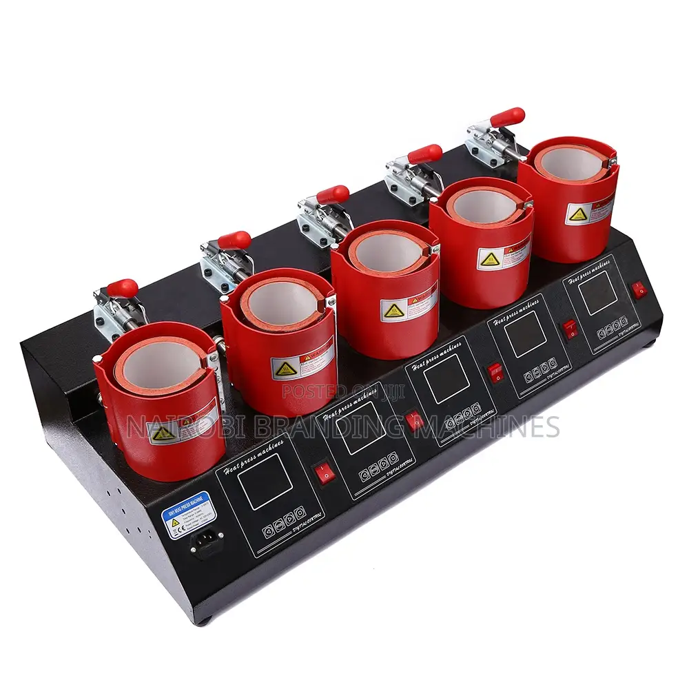 5 Station Digital Mug Heat Press Machine - High Speed and Performance