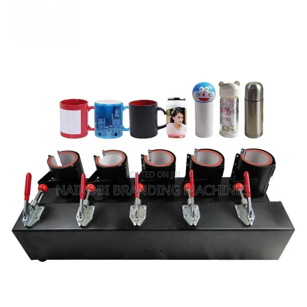 5 Station Mug Press Machine - Individual Controllers Digital Mug Press