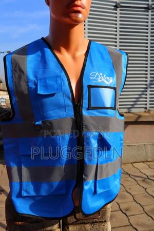 Blue High-visibility Reflective Safety Vest - thumbnail 2