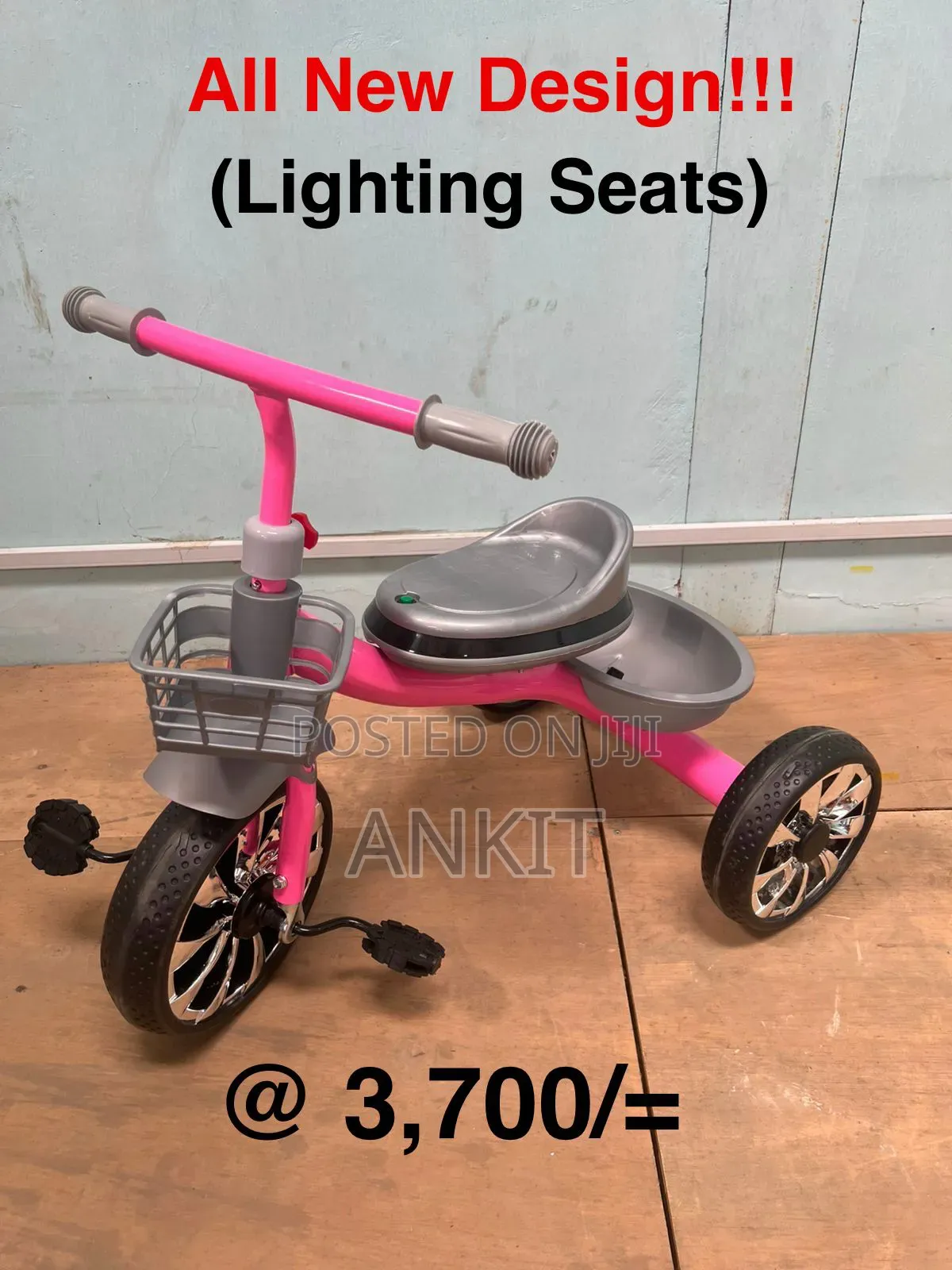 Baby Tricycle .Heavy Metal.New Design Lights on Seat