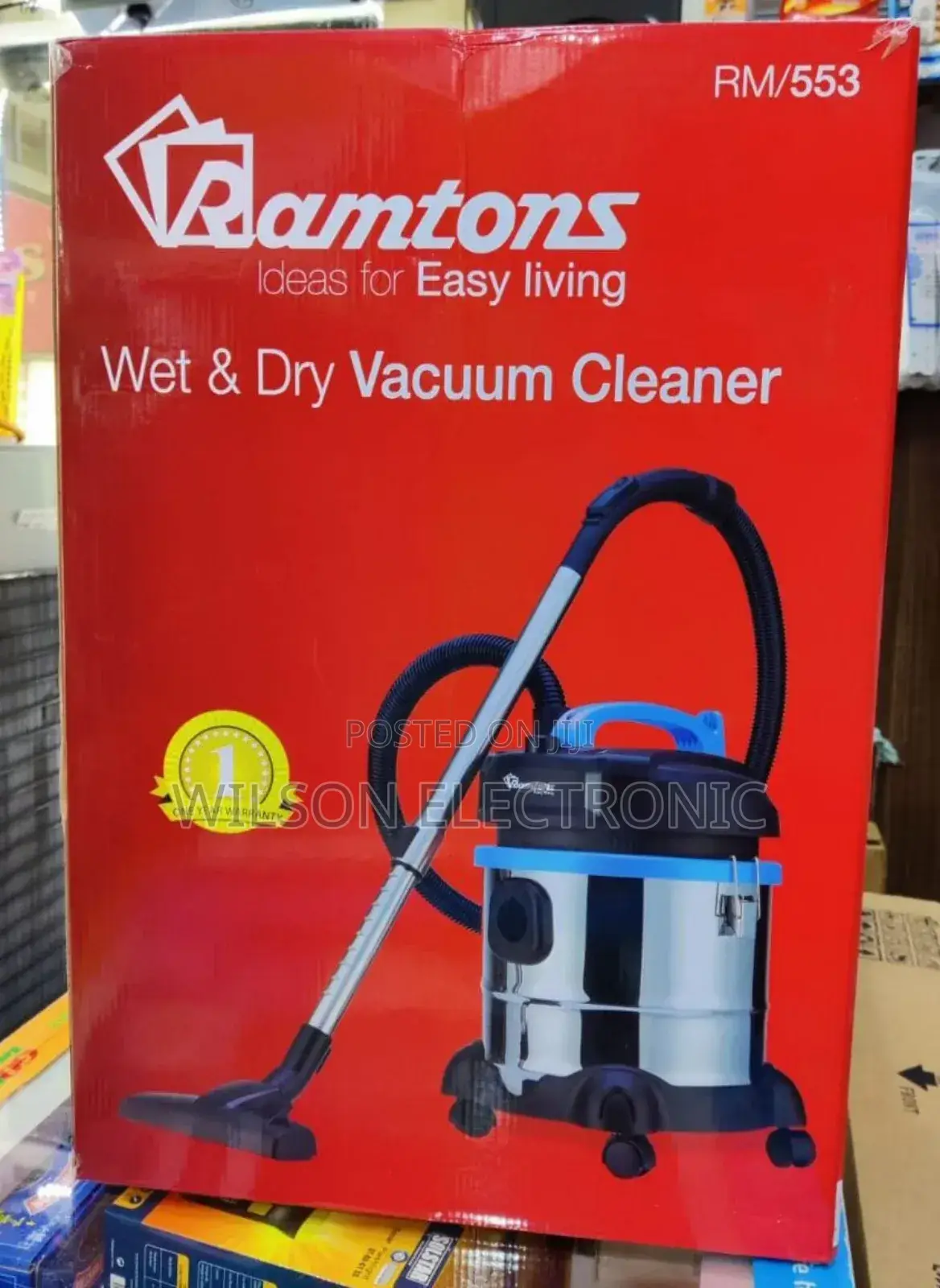 Wet and Dry Vacuum Cleaner. Ramptons 21 Litres