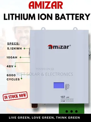 Amizar 5.12kwh - 100ah - 48v - 6000 Cycle Lithium Ion Lifepo4 Battery