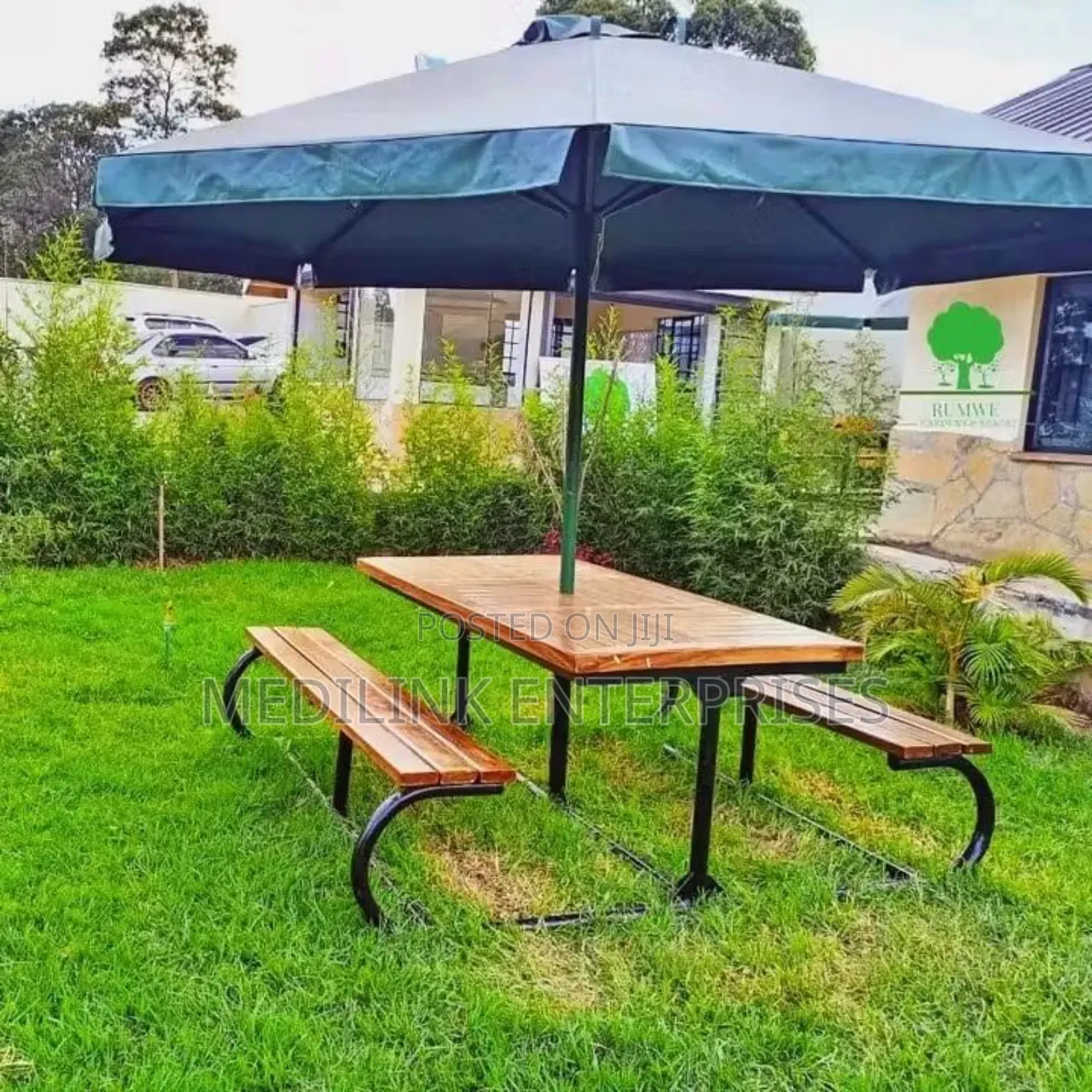Wooden Metallic Garden Umbrella Shades