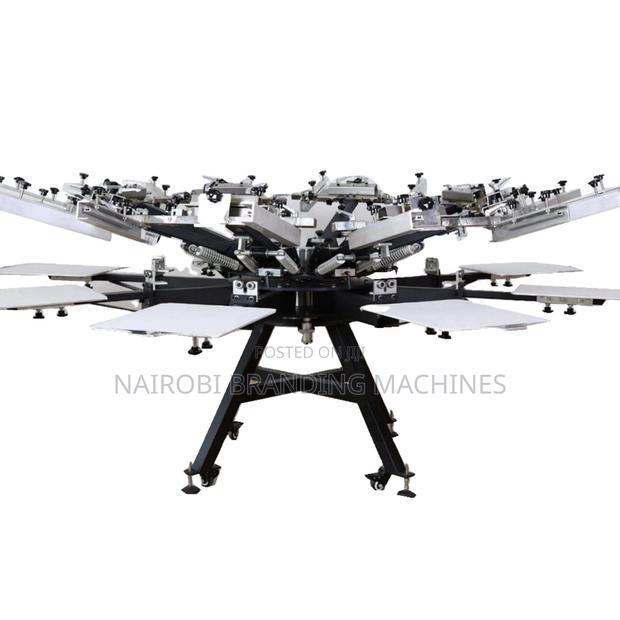 360 Rotary Screen Printing Kit 6 Color 6 Station Screen Printer