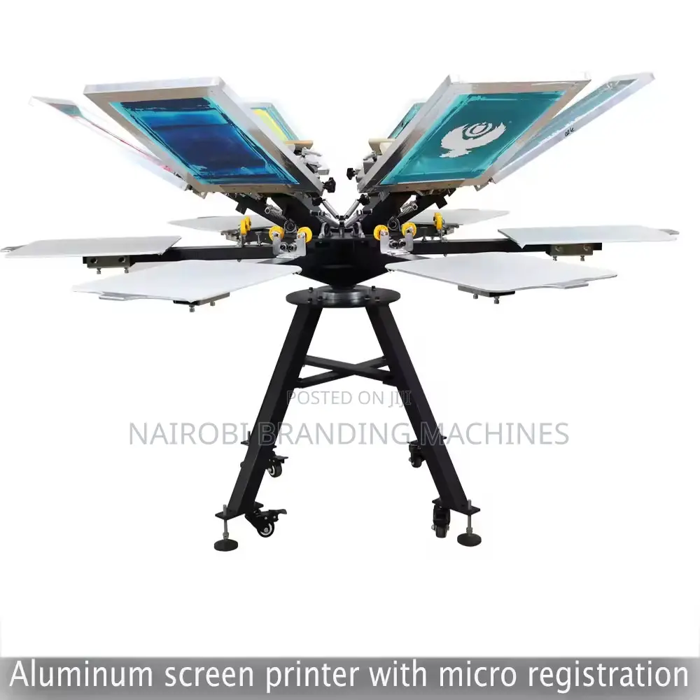 6 Color 6 Station Desktop T-Shirt Screen Printing Machine