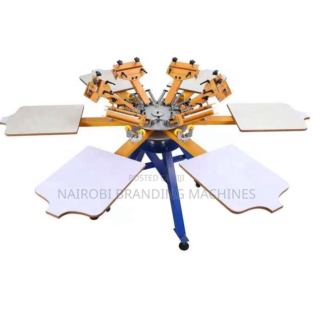 Double Rotary 6 Color 6 Station Screen Printing Equipment