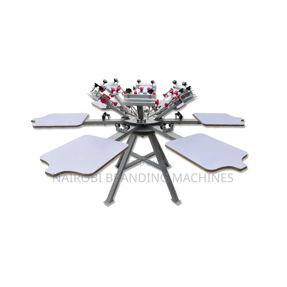 Manual 6 Color Station Screen Printer 6 Color Tshirt Printing Press
