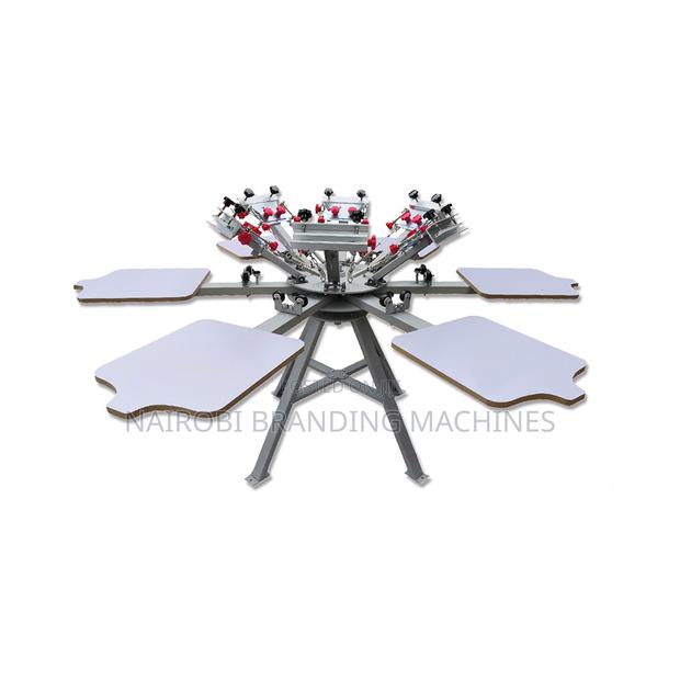 Manual 6 Color Station Screen Printer 6 Color Tshirt Printing Press