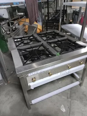 Commercial Gas Cooker, 4 Burner Stainless Steel Gas Cooker