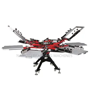 6 Color 6 Stations Manual Screen Printer for Clothes/T-Shirt/Textiles