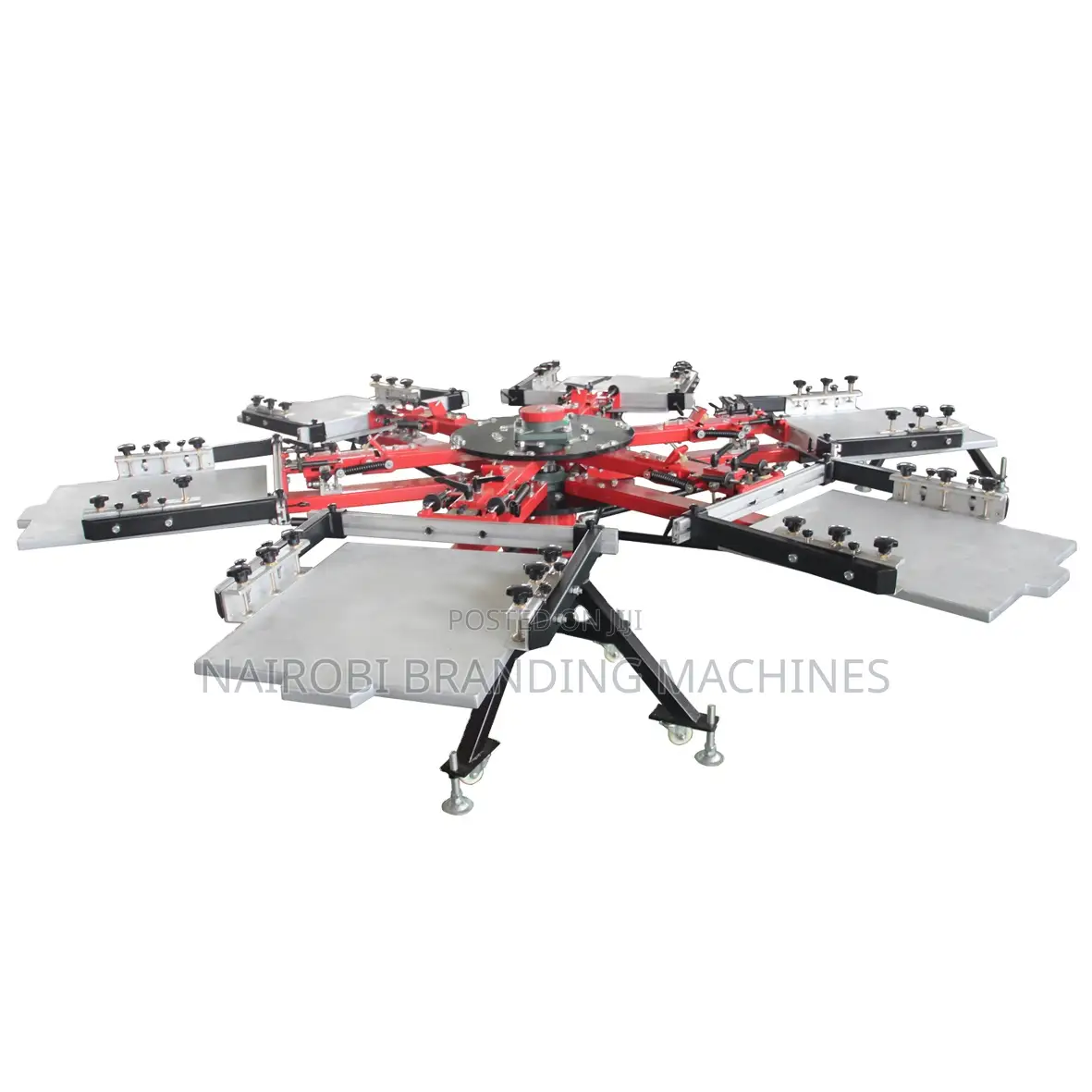 6-Station Automatic Manual Carousel Screen Printing Machine Low-Cost