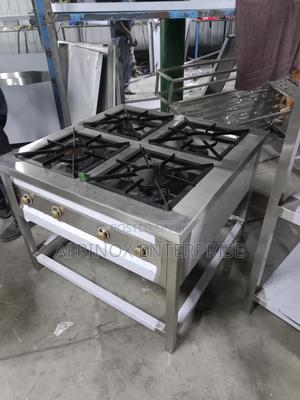 Stainless Steel 4 Burner Gas Range - thumbnail 2