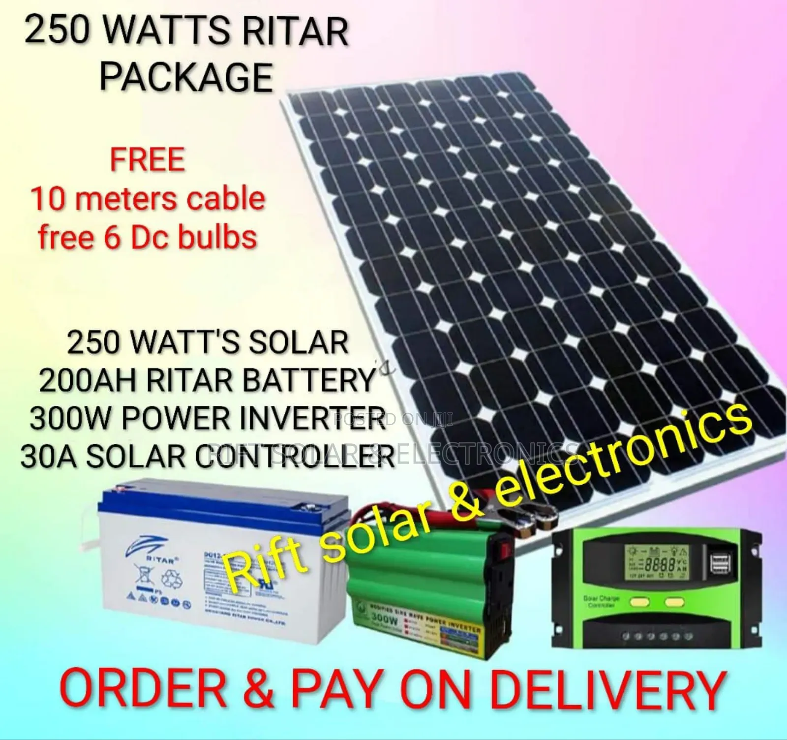 250 Watts Ritar Full Package 5 Years Warranty