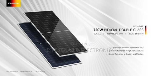 720 Watts - 51v Bifacial Grade 1 Monocrystalline Halfcell Solar Panels - main view