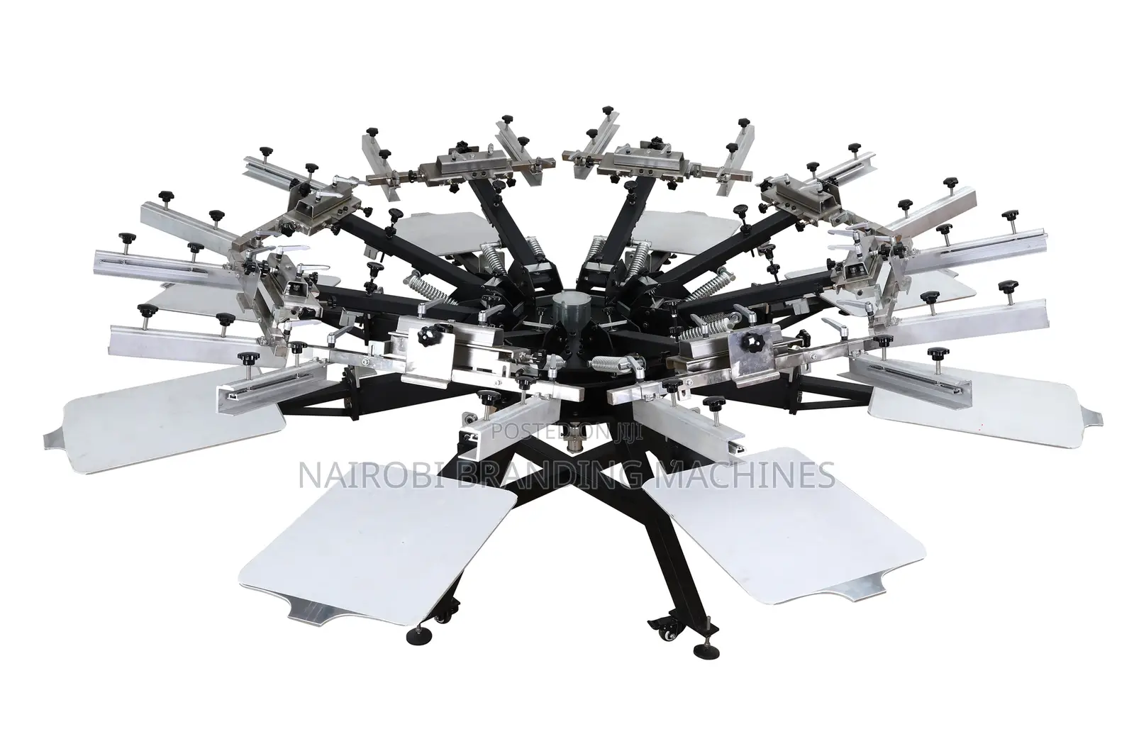 Double Rotary 6 Color 6 Station Silk Screen Printing Machine