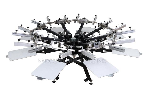 Double Rotary 6 Color 6 Station Silk Screen Printing Machine