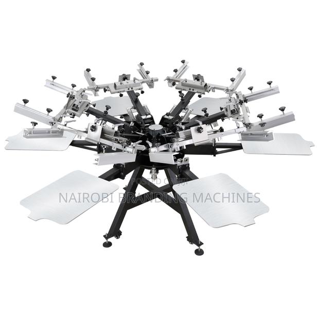 Brand Manual Screen Printing Machine 6 Station 6 Colors Multicolor