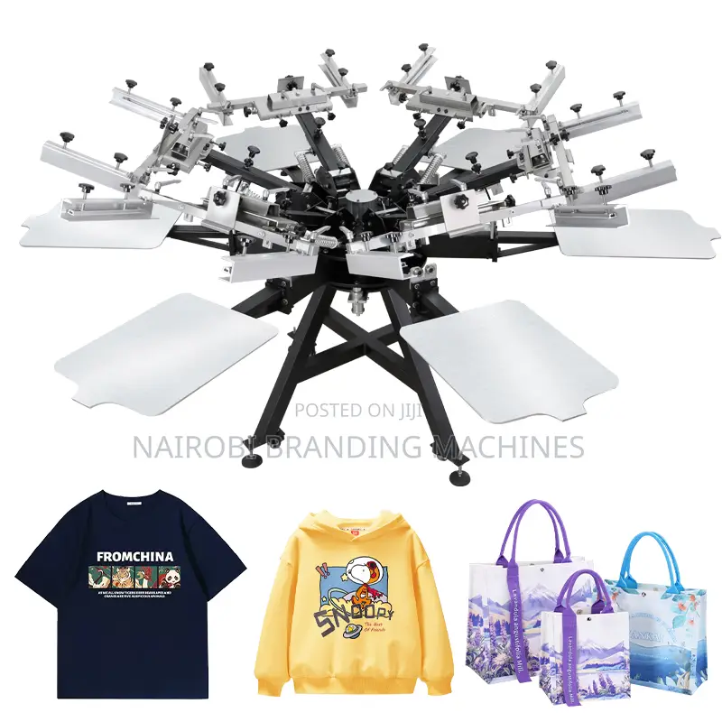 6-Stations Manual Textile Carousel Screen Printing Machine 6colors