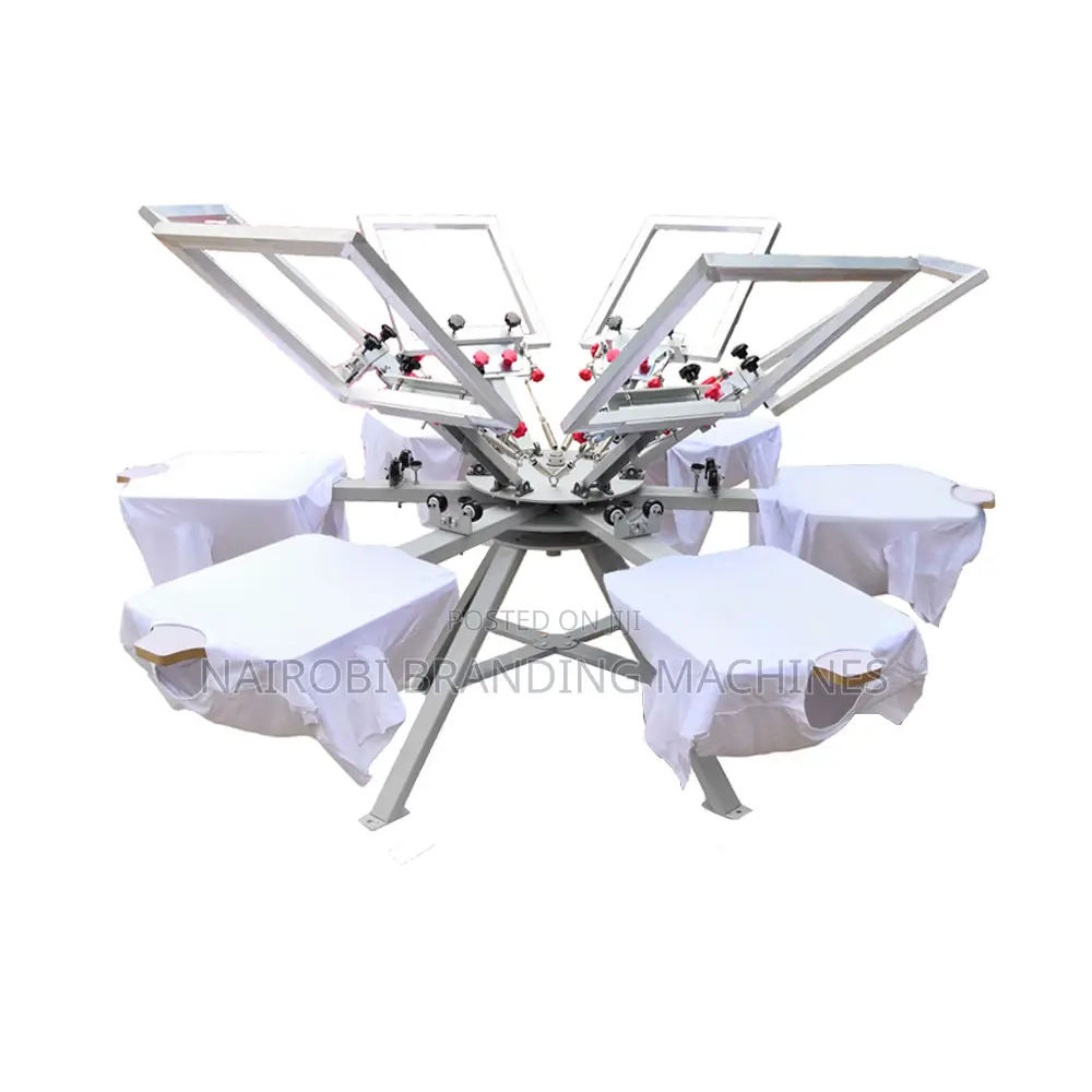 6-Color 6-Workstation Screen Printing Machine