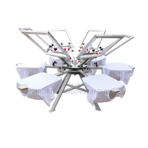 6-Color 6-Workstation Screen Printing Machine