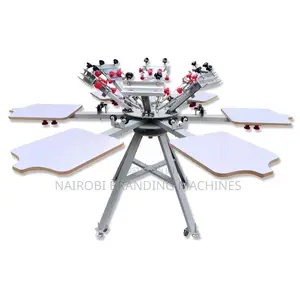 6 Color 6 Station Manual Screen Printing Machine