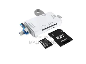 6 in 1 Otg Card Reader Micro Usb Type-C Usb-a Portable Sd/Tf Adapter