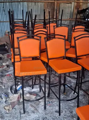 Metallic Upholstered Restaurants Chairs