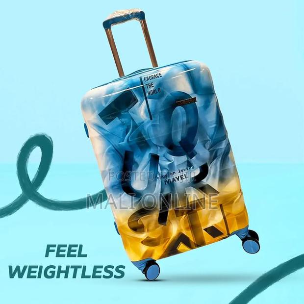 Stylish Printed Hard Shell Luggage Trolley Bag Lightweight Suitcase