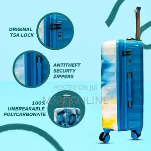 Stylish Printed Hard Shell Luggage Trolley Bag Lightweight Suitcase