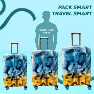 Stylish Printed Hard Shell Luggage Trolley Bag Lightweight Suitcase