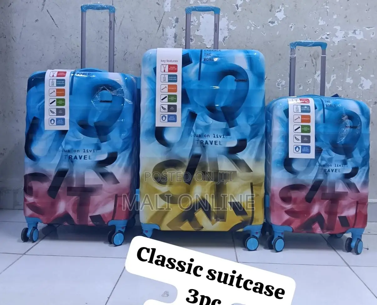 Stylish Printed Hard Shell Luggage Trolley Bag Lightweight Suitcase