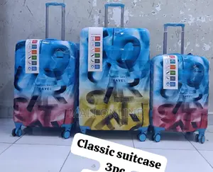 Stylish Printed Hard Shell Luggage Trolley Bag Lightweight Suitcase